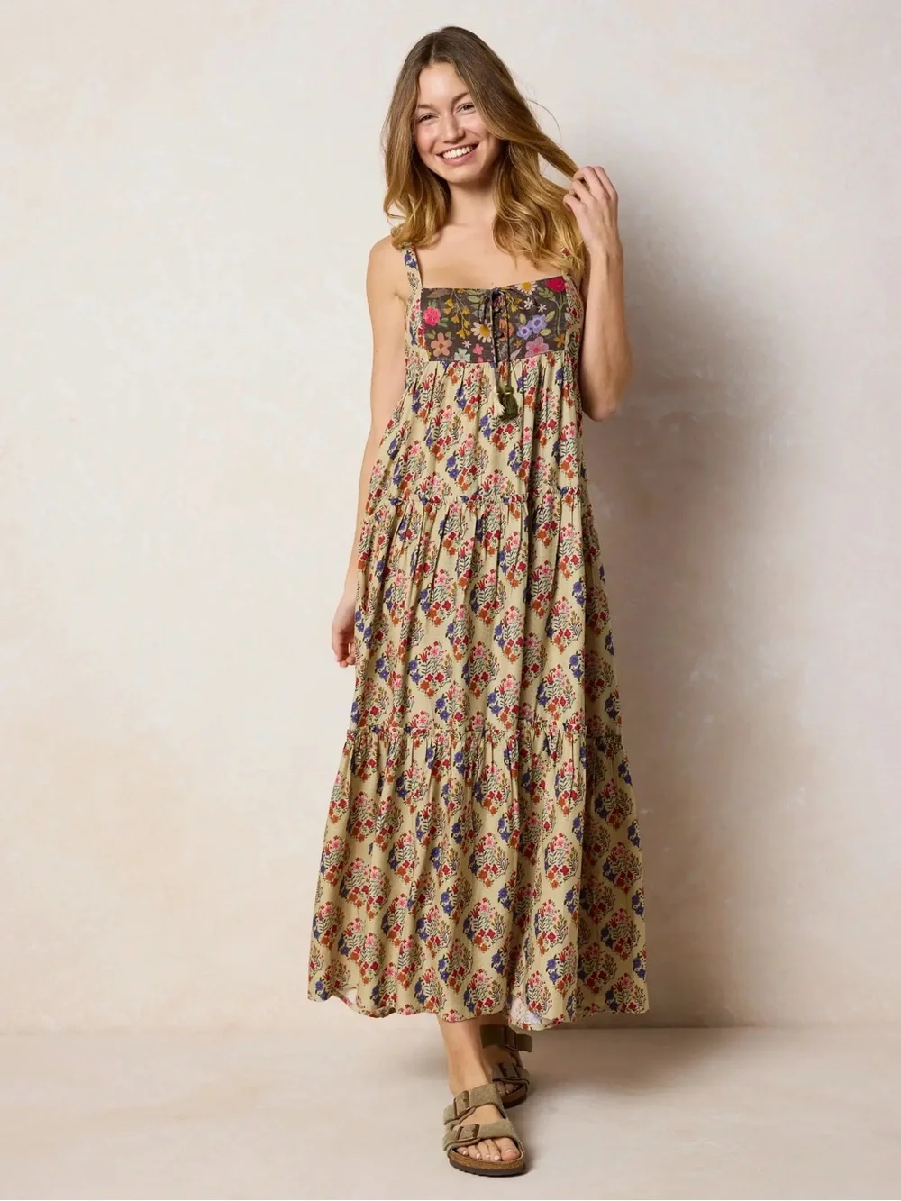 Cami Tie-Front Maxi Dress - Picture 2 of 5